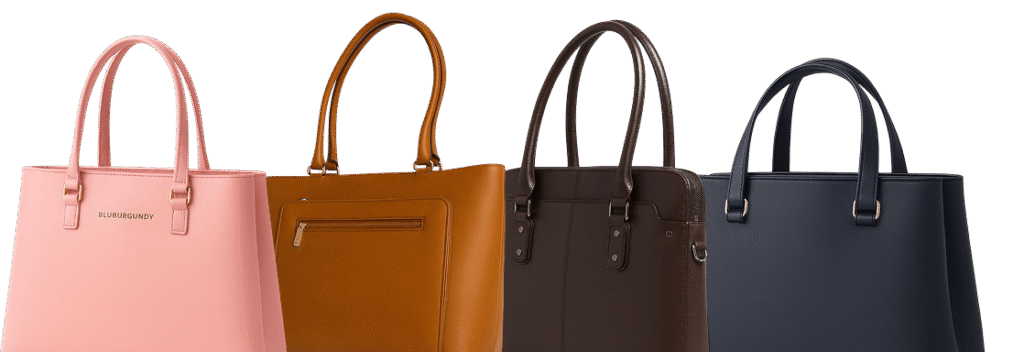Collection of BluBurgundy premium leather bags for women